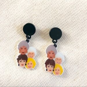 The Golden Girls Sophia Blanche Dorothy Rose Acrylic Post Dangle Earrings New